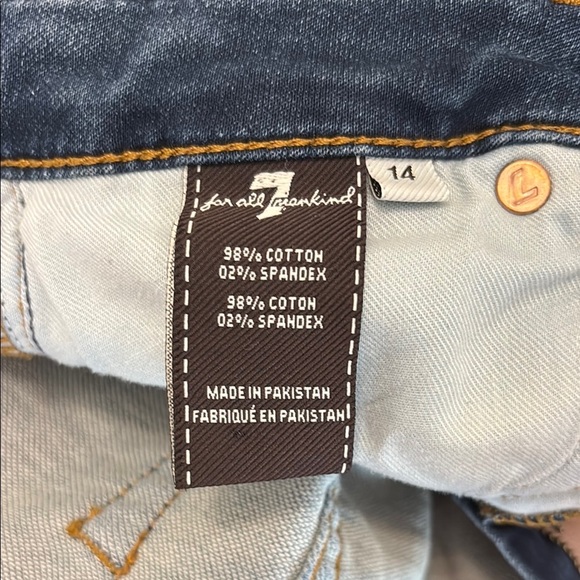 7 For All Mankind Boys Slimmy Blue Denim Jeans Size 14 - Picture 5 of 6